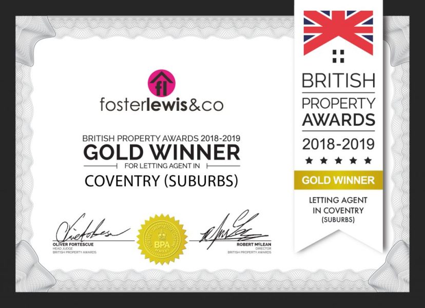  British Property Lettings Award for Coventry